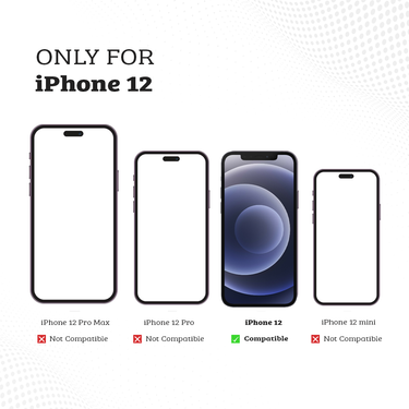 iPhone 12 Compatible Case Cover With Shockproof Magnetic Ring Holder - Black